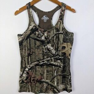 Mossy Oak Camo Henley Tank Top S/M Break Up Country